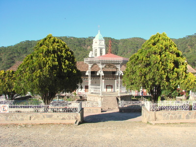 San Sabastian town square and church.